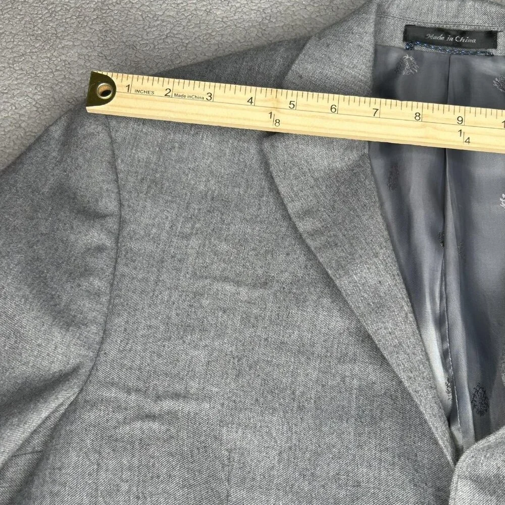 Lauren Ralph Lauren Blazer Mens 40R Gray Wool Blend Two Button Sport Coat